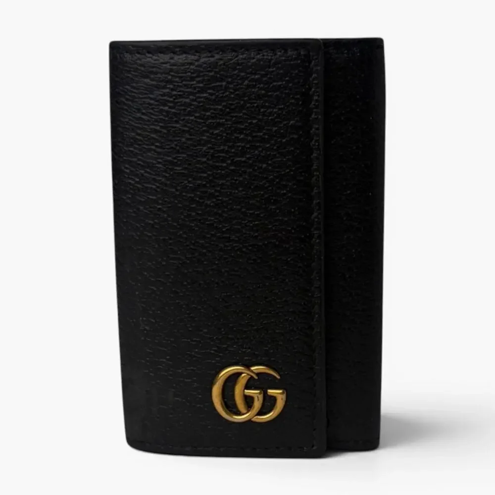 Gucci GG Marmont Black Leather 6 Key Case